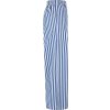 Lehké letní dámské proužkované kalhoty (Velikost 3XL, Barva bílá - modrá)