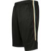 Lehké pánské šortky s kontrastním bočním proužkem Urban Classics (Barva černá - šedá, Velikost 3XL)
