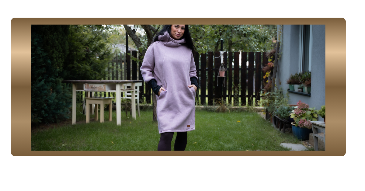 fialové mikinošaty