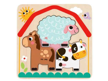 Vkládací vícevrstvé puzzle Farma