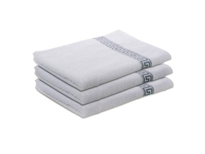 Osuška GREEK 70 x 130 cm bílá, 100% bavlna s elegantní vzorovanou bordurou