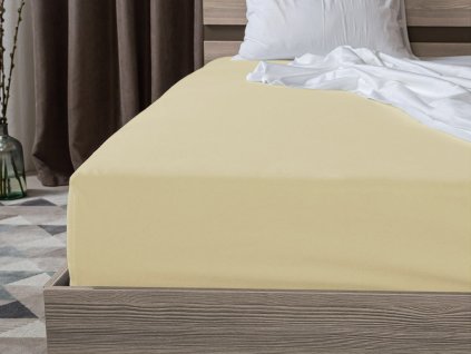 Pohodlné krémové prostěradlo EXCLUSIVE 180 x 200 cm pro klidný spánek