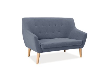 Stylová 2místná pohovka AMBER tmavě modrá – skandinávský design a pohodlí