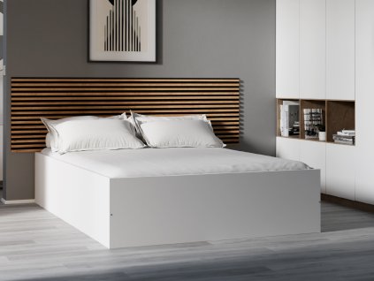 Moderní postel BELLA 140 x 200 cm bílá s elegantním designem
