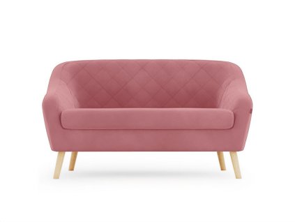 Starorůžová 2místná pohovka CORANTI VELVET pro moderní interiér