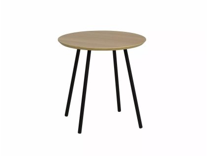 Kulatý konferenční stolek PAM A 40x40 s deskou v dekoru dubu
