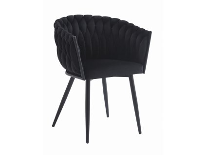 Elegantní jídelní křeslo ORION VELVET černé do moderní jídelny