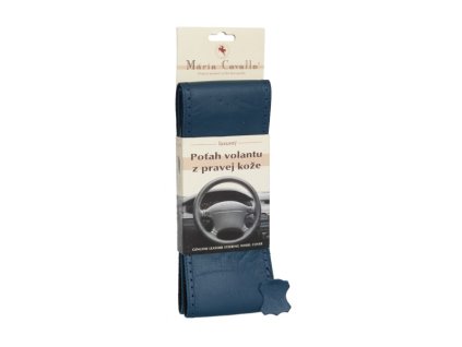 121615 potah volantu z pravej koze maria cavallo modry