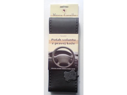 121657 potah volantu z pravej koze maria cavallo tmavosedo cierny