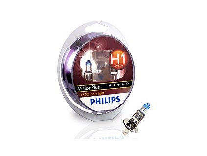 102850 philips visionplus 12v h1 55w p14 5s set 2ks