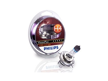 102871 philips visionplus 12v h4 60 55w p43t set 2ks