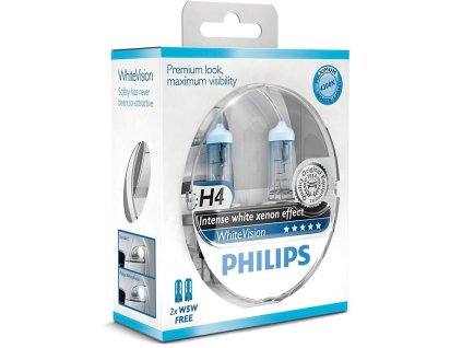 102877 ziarovky philips whitevision ultra 12v h4 60 55w p43t w5w set 2ks