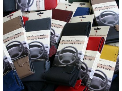 104929 potah volantu z pravej koze celofarebne