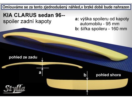 120469 spojler kapoty stylla kia clarus sedan od r 1996