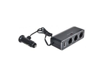 112480 roztrojka do zapalovaca s usb 12 24v