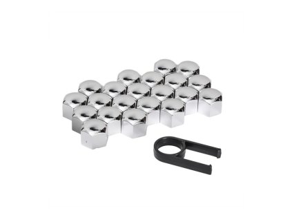138388 kryty na skrutky chrom 17mm 21 ks