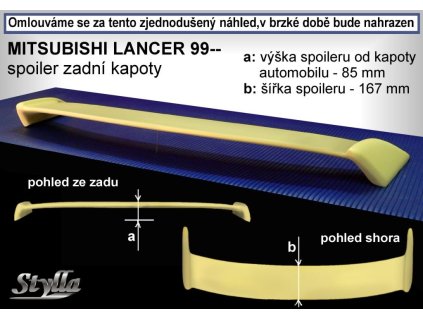 120589 spojler kapoty stylla mitsubishi lancer sedan 1995 2003 ml1l