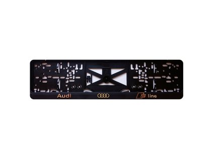 140623 podlozka pod spz audi s line chrom 2 ks