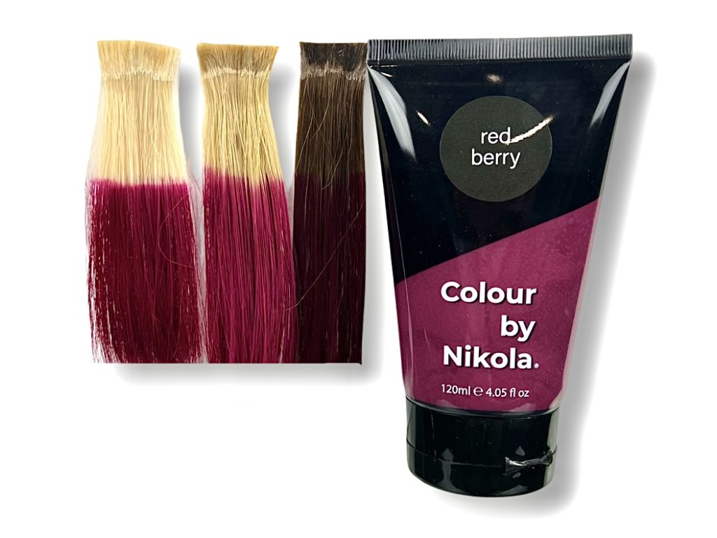 Color by Nikola barva na vlasy, Red Berry, malinová červená, Hair colour, Red Berry, Farba do włosów, czerwony kolor w odcieniu malinowym, 120 ml Colour by Nikola
