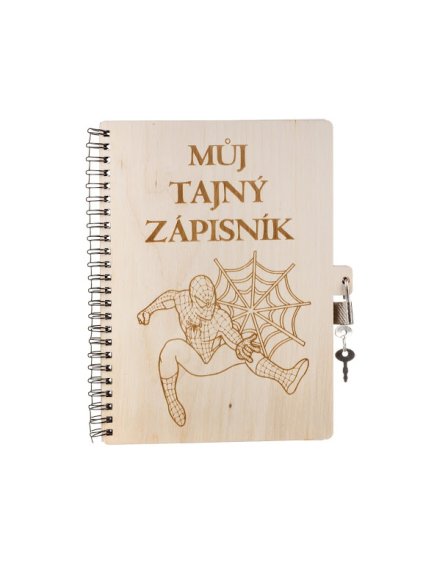 21096 dreveny blok a5 se zamkem muj tajny zapisnik