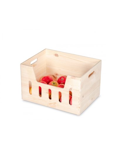 20175 dreveny box s vykrojem 40 x 30 x 23 cm