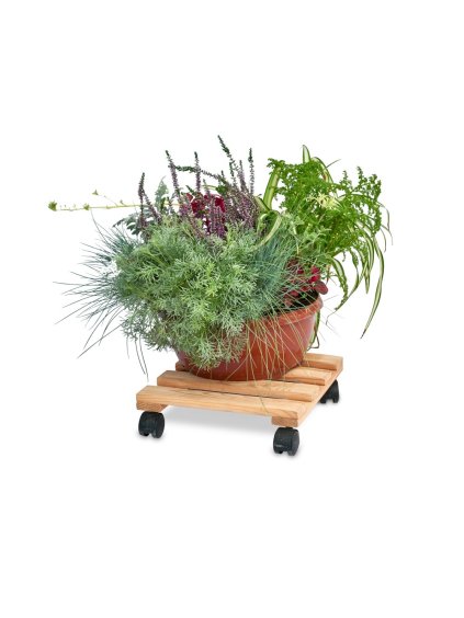 20328 dreveny hranaty podstavec s kolecky