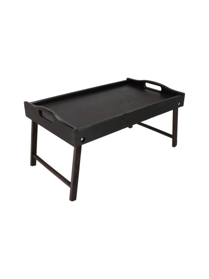 16395 dreveny servirovaci stolek do postele 50x30 cm tmavy