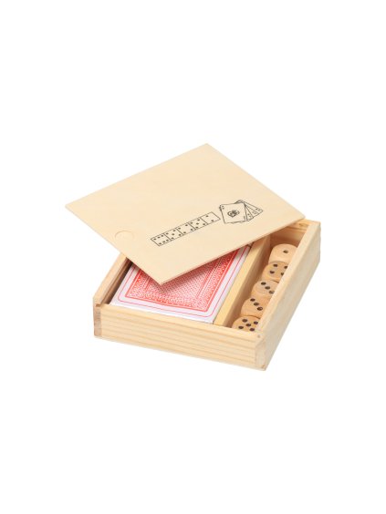 24507 sada hracich karet a kostek v krabicce