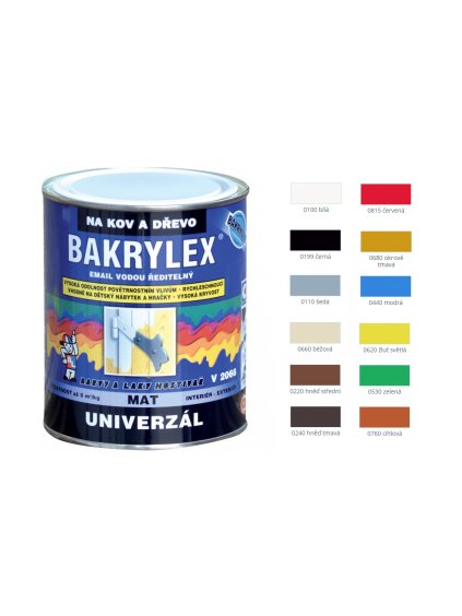 Bakrylex Univerzál matný 700 g - více barev (Zvolte barvu: Šedá)