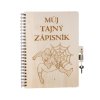 21096 dreveny blok a5 se zamkem muj tajny zapisnik