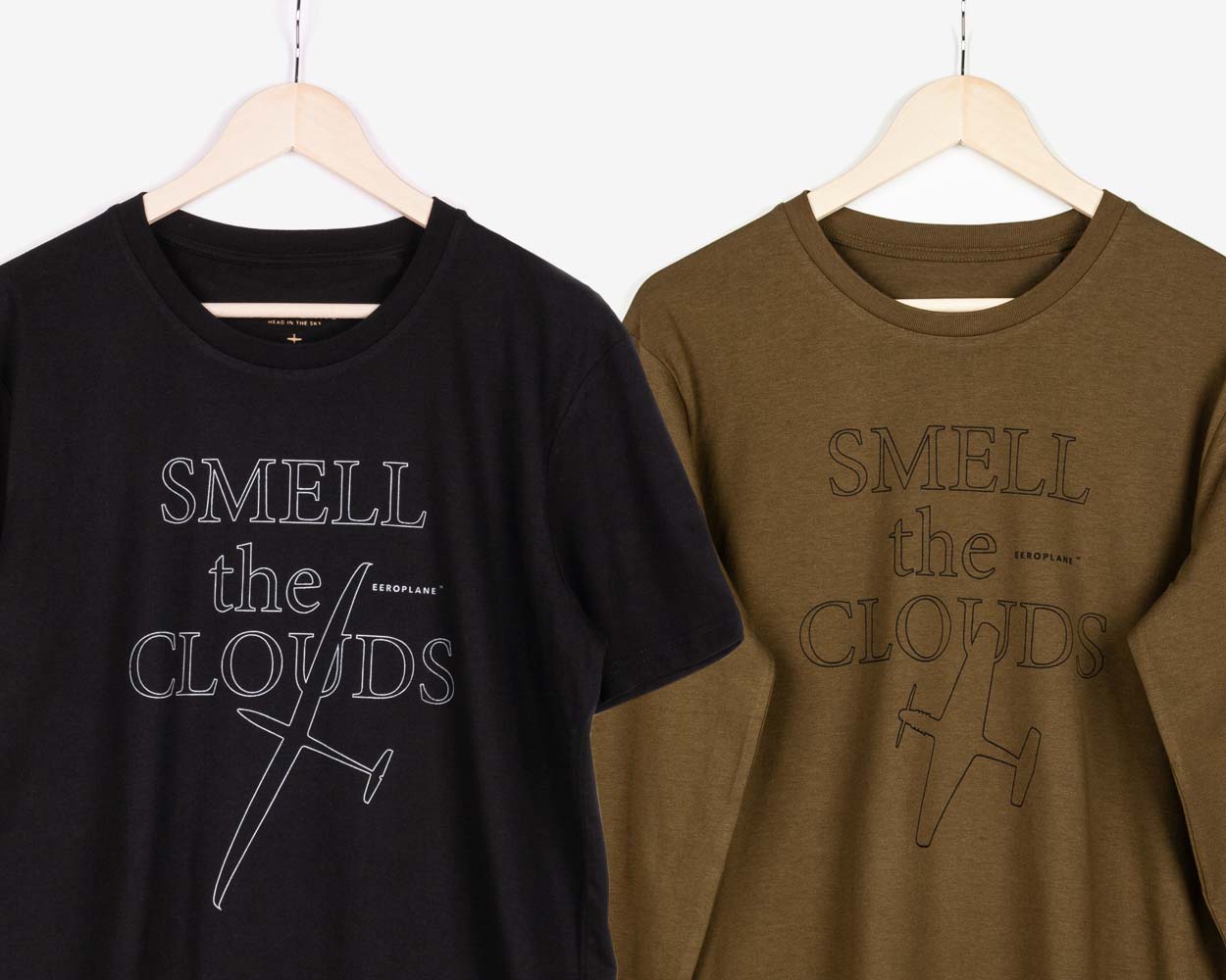 Aviation t-shirt organic cotton - smell the clouds