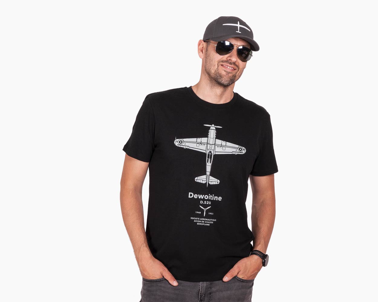 Aviation t-shirt Dewoitine D520 aircraft by EEROPLANE