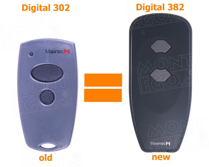Dálkový ovladač Marantec Digital 382, 2-kanálový, 868,3 MHz