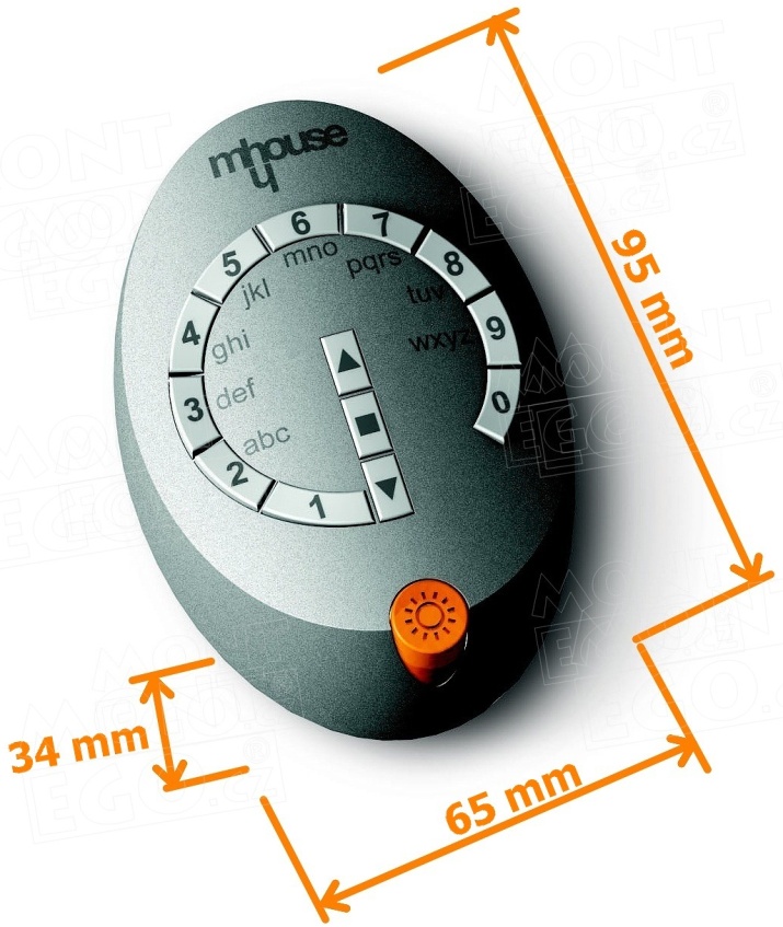 rozměr DS1 bezdrátová klávesnice pro ovládání na pohony Mhouse