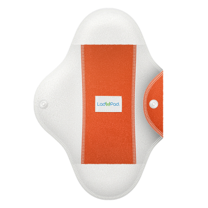 LadyPad One Half Coloured Pad and Liner Tangerine