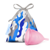 LadyCup Menstrual Cup Pink Camo Blue