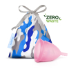LadyCup Menstrual Cup Pink Camo Blue