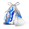 LadyCup Menstrual Cup Transparent Camo Blue