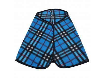 Decke kariert blau (fleece) (Gr. M)
