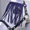 Hobby horse Schwarzes Halfter mit Lilla Fransen