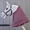 Stockpferd set festlich Bordeaux
