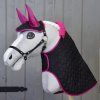 Stockpferd Set Thermo Schwarz mit Pelz