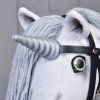 Hobby Horse Einhorn Silver mit Trense und Halfter