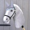 Stockpferd Ohrenkappe gehäkelt Blau