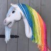Hobby Horse Unicorn Rainbow mit schwarzem Halfter