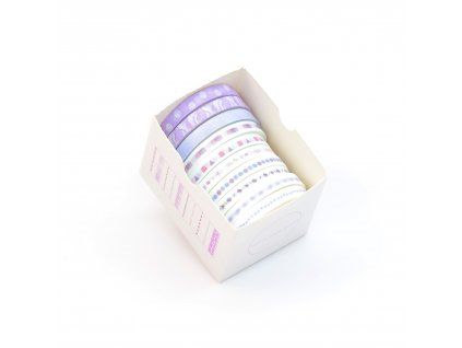 Sada tenkých Washi pásek: Violet theme