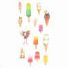 Velké samolepky - Watercolor Ice Cream, 3 archy
