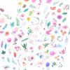 Samolepky - Little Flowers, 6 archů
