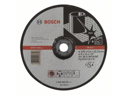 Bosch Hrubovací kotouč profilovaný Expert for Inox AS 30 S INOX BF, 230 mm, 6,0 mm