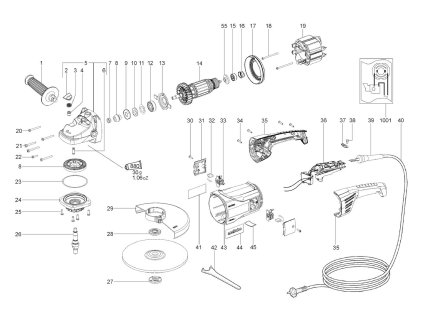 Velká Úhlová bruska WX 2000 Metabo 06419000